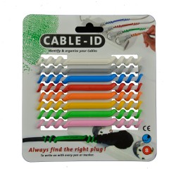 organiseer kabels met Cable ID set 8 kleuren